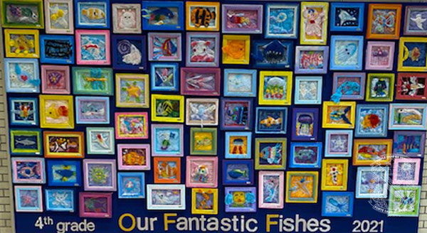 4年生共同制作「Our　Fantastic　Fishes」